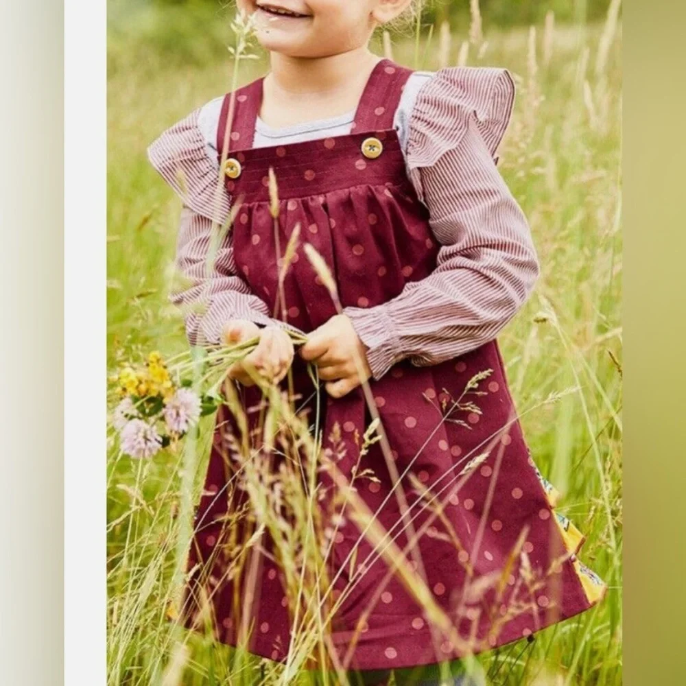 Matilda Jane Class Act‎ Polka Dot Floral Ruffle Dress Size 4